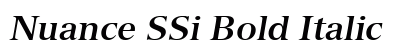 Nuance SSi Bold Italic Preview