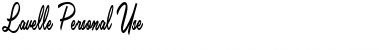 Lavelle Personal Use Regular Font