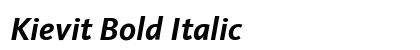 Kievit Bold Italic Preview