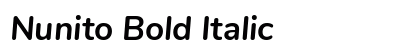 Nunito Bold Italic Preview