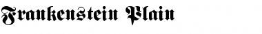 Frankenstein Plain Font