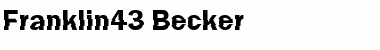 Franklin43 Becker Regular Font