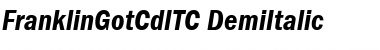FranklinGotCdITC Demi Italic Font