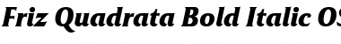 Friz Quadrata Bold Italic Font