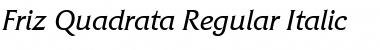 Friz Quadrata Regular Italic Font