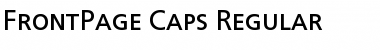 FrontPage-Caps Regular Font
