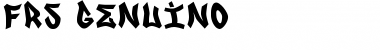 FRS GENUINO Regular Font