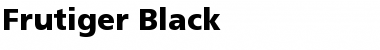 Frutiger Black Font