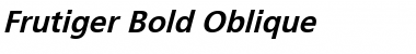 Frutiger Bold Oblique Font