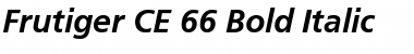Frutiger CE 45 Light Bold Italic Font