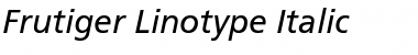 Frutiger Linotype Italic Font