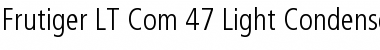 Frutiger LT Com 47 Light Condensed Font