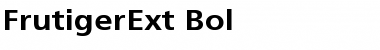 Download FrutigerExt-Bol Font