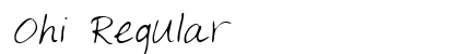 Ohi Regular preview