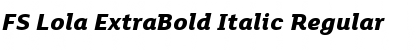 Download FS Lola ExtraBold Italic Font
