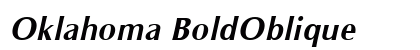 Oklahoma BoldOblique Preview
