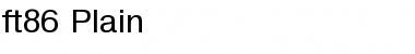 ft86 Plain Font ft86 Plain Font