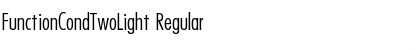 FunctionCondTwoLight Regular Font