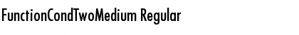 FunctionCondTwoMedium Regular Font