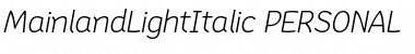 Download Mainland PERSONAL Font