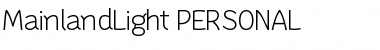 Download Mainland PERSONAL Font