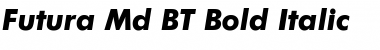 Futura Md BT Bold Italic Font