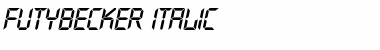 FutyBecker Italic Font