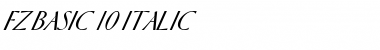 Download FZ BASIC 10 ITALIC Font