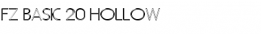 FZ BASIC 20 HOLLOW Normal Font