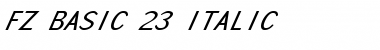 FZ BASIC 23 ITALIC Normal Font