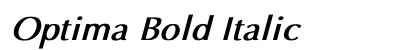 Optima Bold Italic Preview