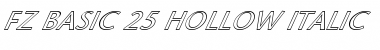 FZ BASIC 25 HOLLOW ITALIC Normal Font