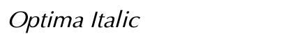 Optima Italic Preview