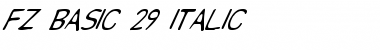 FZ BASIC 29 ITALIC Normal Font