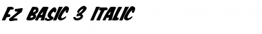 FZ BASIC 3 ITALIC Normal Font