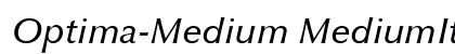 Optima-Medium MediumItalic Preview