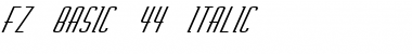Download FZ BASIC 44 ITALIC Font