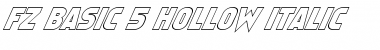 Download FZ BASIC 5 HOLLOW ITALIC Font