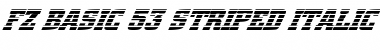 Download FZ BASIC 53 STRIPED ITALIC Font
