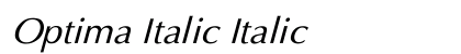 Optima Italic Italic
