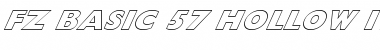 FZ BASIC 57 HOLLOW ITALIC Normal Font