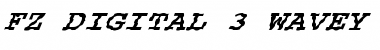 FZ DIGITAL 3 WAVEY ITALIC Normal Font