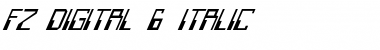 FZ DIGITAL 6 ITALIC Normal Font