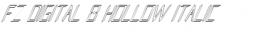 FZ DIGITAL 8 HOLLOW ITALIC Normal Font