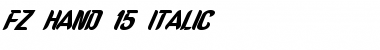 Download FZ HAND 15 ITALIC Font