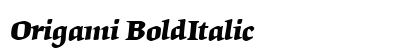 Origami BoldItalic Preview
