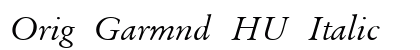 Orig Garmnd HU Italic preview