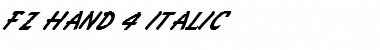 FZ HAND 4 ITALIC Normal Font