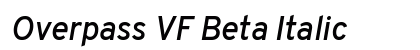 Overpass VF Beta Italic