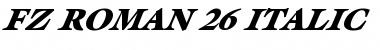 FZ ROMAN 26 ITALIC Normal Font